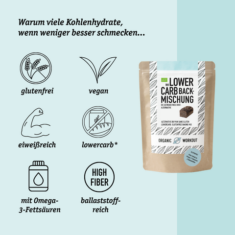 Mélange de cuisson biologique à faible teneur en glucides - sans gluten et sans œuf