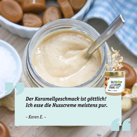 Crème de noix bio au caramel salé à base de noix de cajou - vegan