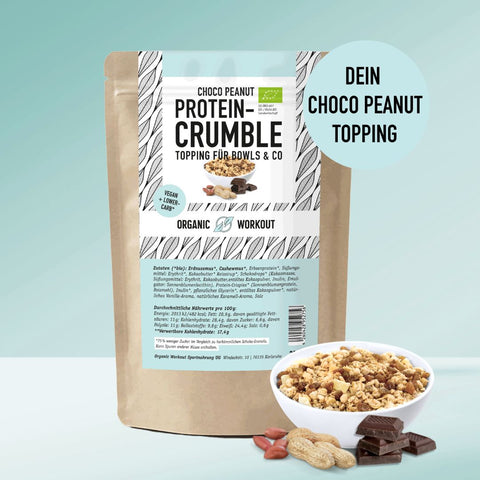 Choco Peanut Protein Crumble – bio, vegan mit Extra Protein