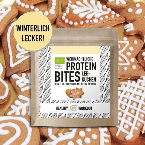 NomNom Lebkuchen Protein Bites – bio, vegan mit Extra pflanzlichem Protein