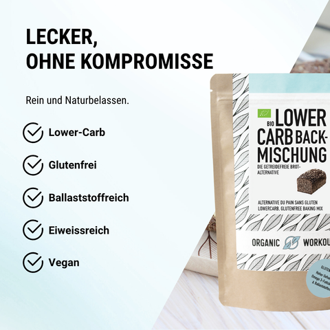 Mélange de cuisson biologique à faible teneur en glucides - sans gluten et sans œuf