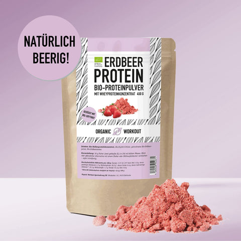 Bio Erdbeer-Proteinpulver aus Wheyproteinkonzentrat