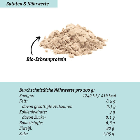 Protéine de pois bio vegan - neutre