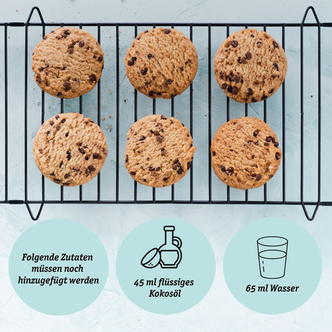 Mélange de biscuits végétalien biologique à faible teneur en glucides pour biscuits aux pépites de chocolat sans gluten
