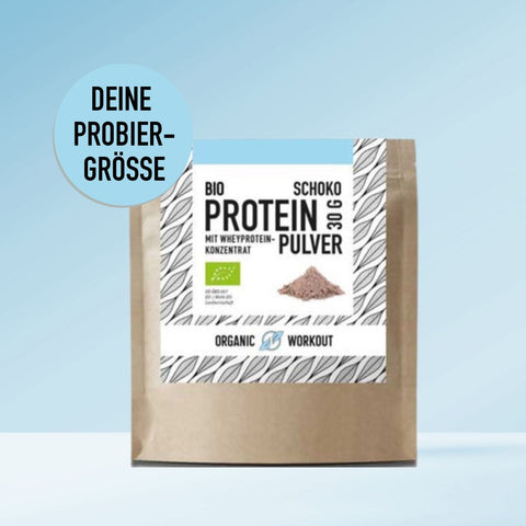ÉCHANTILLON Poudre de protéines de chocolat biologique à partir de concentré de protéines de lactosérum - 30g