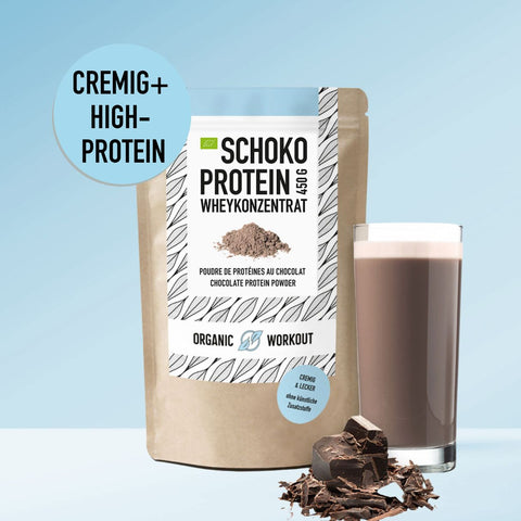 Poudre de protéines de chocolat biologique à base de concentré de lactosérum