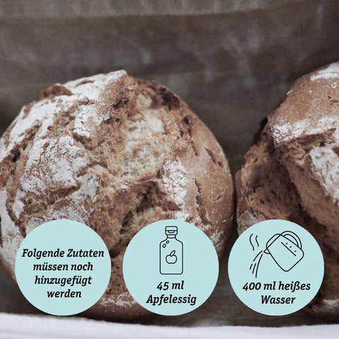 2er Pack HELLE LOWER-CARB BRÖTCHEN BACKMISCHUNG – glutenfrei, vegan, bio, Sauerteig, für Brötchen & Brot-Alternative