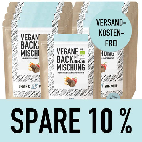 Mélange à pâtisserie bio végétalien aux légumes, l'alternative au pain riche en protéines et à faible teneur en glucides*