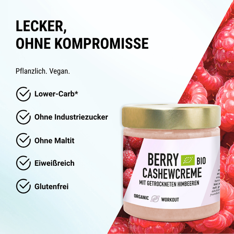 Crème framboise noix de cajou bio en édition limitée