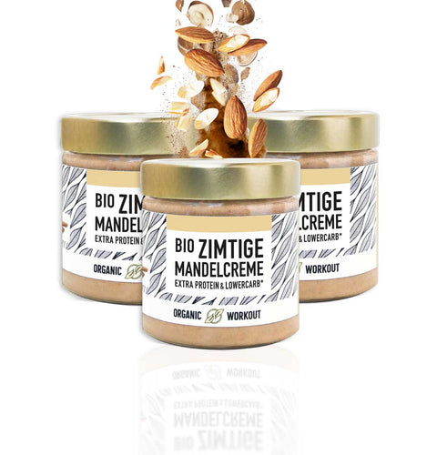 Crème d'amande bio à la cannelle avec protéines de lactosérum + vanille (édition spéciale limitée)
