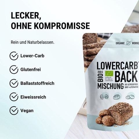 Mélange de cuisson biologique à faible teneur en glucides - sans gluten et sans œuf