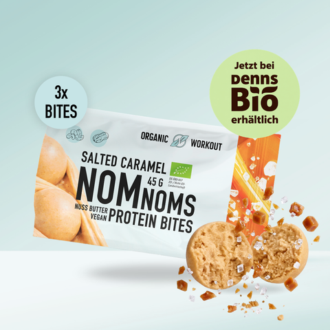 Salted Caramel NomNoms (Protein-Bites) – bio, vegan mit Bio-Erythrit und Bio Erbsenprotein