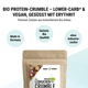 Lebkuchen Protein Crumble – bio, vegan mit Bio-Erythrit und Bio Erbsenprotein