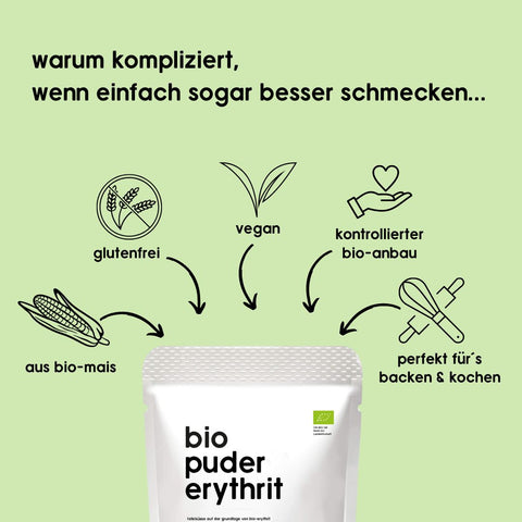 Poudre Bio Premium Érythritol - 190 g
