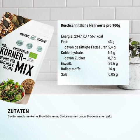 Bio Körner-Mix – ballaststoffreich, knusprig & vegan
