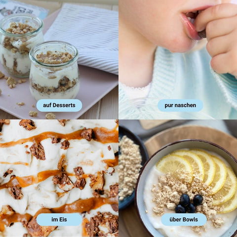 Protein-Crumble Trio Bundle – Cookie Dough, Salted Caramel & Kokos (3x 200 g)