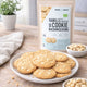Mélange de cuisson pour biscuits à la vanille biologique à faible teneur en glucides pour des biscuits sans gluten avec des morceaux de chocolat blanc