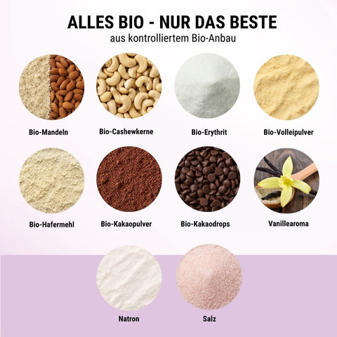 Mélange à gâteau au chocolat biologique à faible teneur en glucides pour gâteaux, brownies et autres