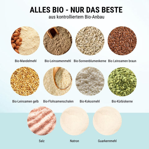 Mélange de cuisson biologique à faible teneur en glucides - sans gluten et sans œuf