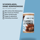 Vorteile des Bio Heisse Schokolade Flavour Powders: echtes Bio-Kakaopulver, wenig Kalorien, ohne Zuckerzusatz, vegan und glutenfrei