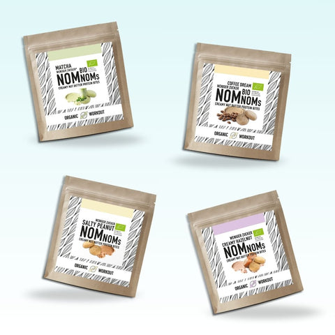 Neue NomNoms Protein-Bites - 4x neue Sorten testen