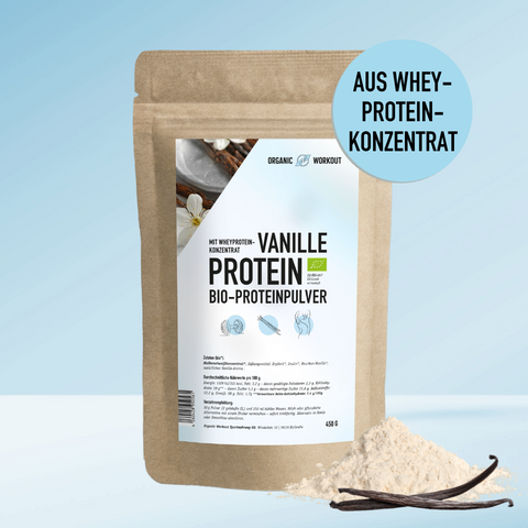 Poudre de protéines de vanille biologique à partir de concentré de protéines de lactosérum