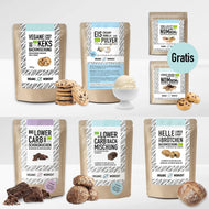 Pack Plantlove : mélange de biscuits végétaliens bio + crème de noisette croustillante + mélange de cuisson à faible teneur en glucides +
