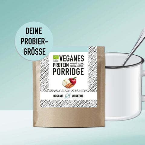 Porridge protéiné bio cup pomme et cannelle vegan
