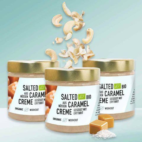 Crème de noix bio au caramel salé à base de noix de cajou - vegan