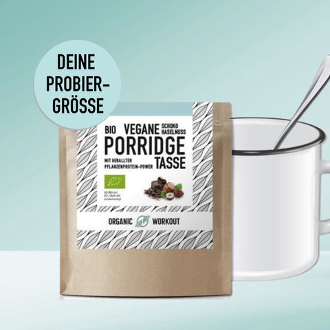 Porridge protéiné bio cup chocolat noisette vegan